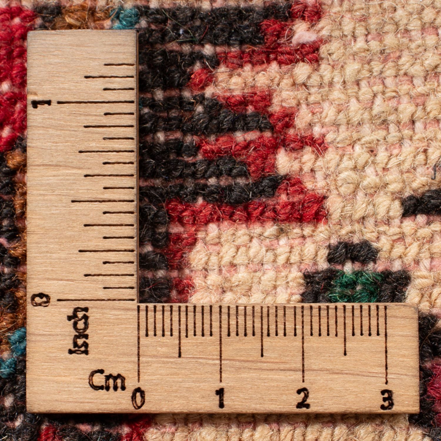 Persisk tæppe - Nomadisk - 64 x 47 cm - creme