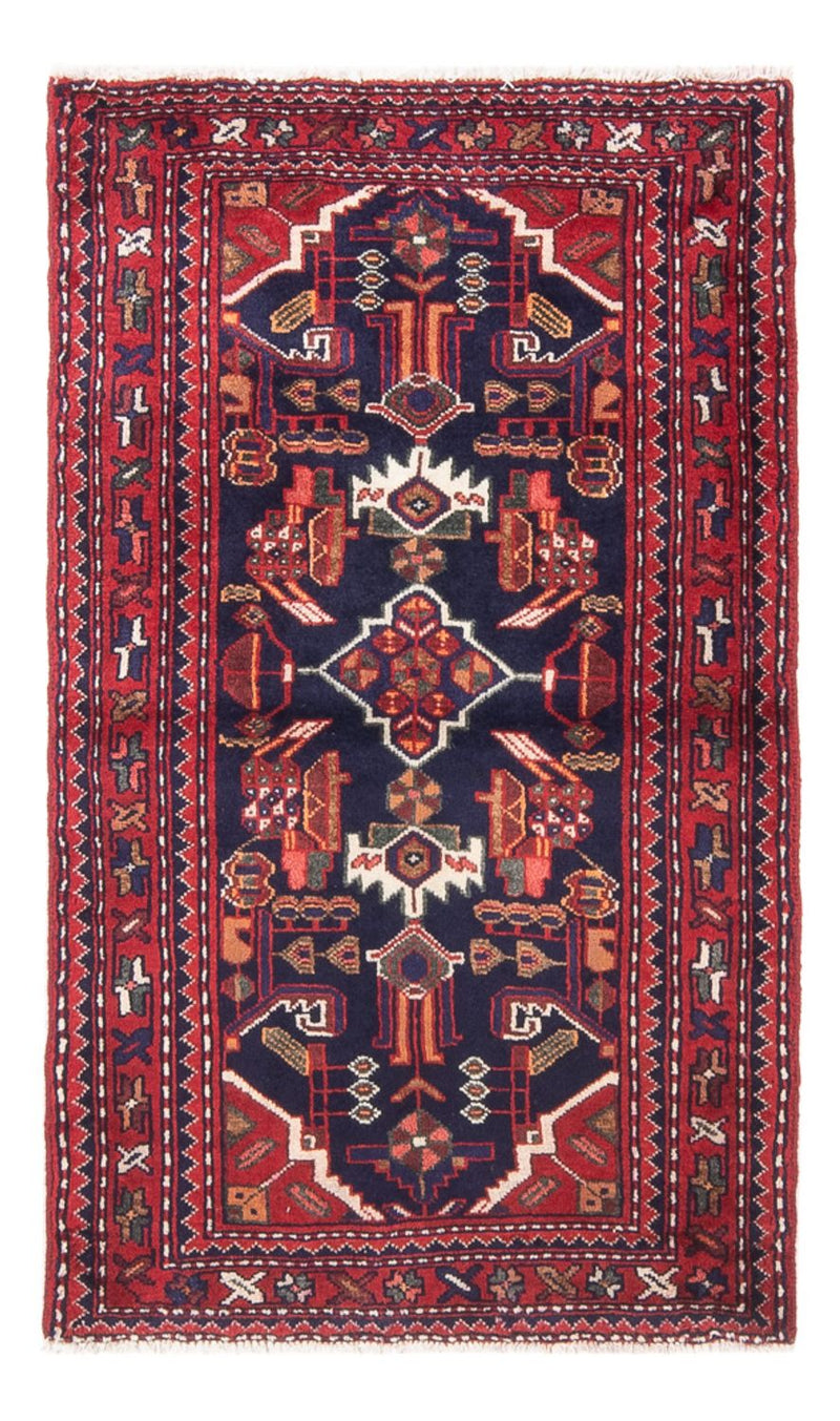 Persisk tæppe - Nomadisk - 129 x 74 cm - mørkeblå