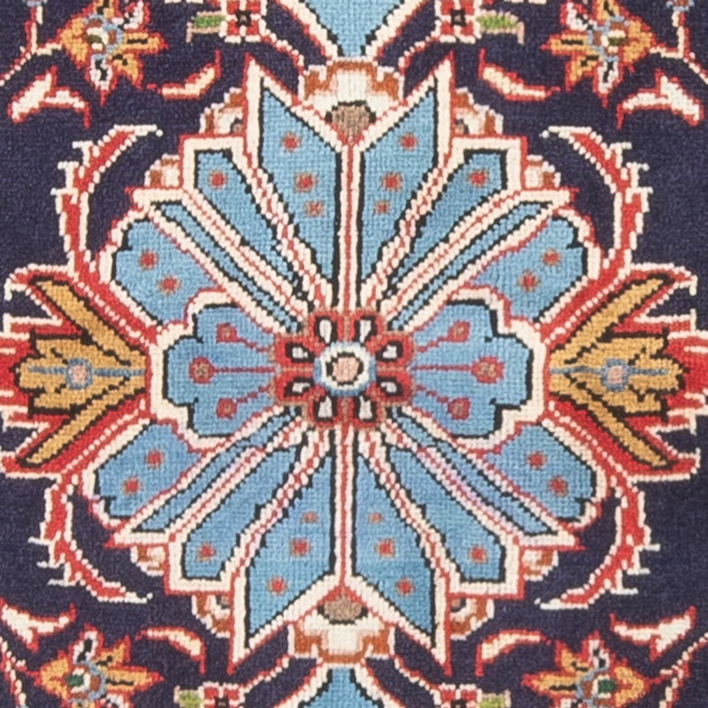 Persisk tæppe - Keshan - 128 x 64 cm - mørkeblå
