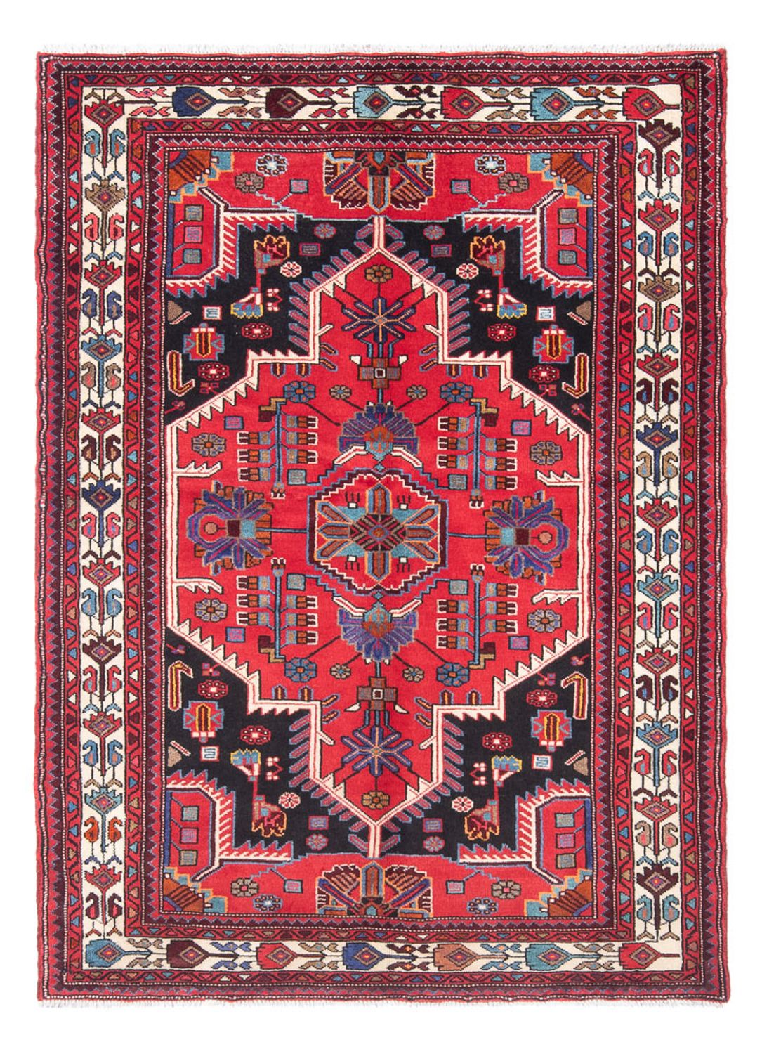 Persisk tæppe - Nomadisk - 207 x 136 cm - rød