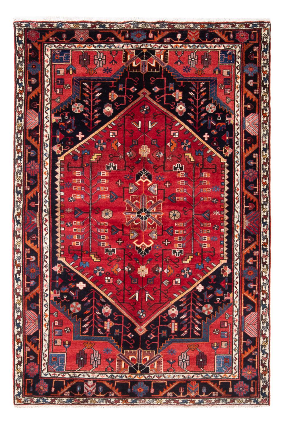 Persisk tæppe - Nomadisk - 215 x 139 cm - rød