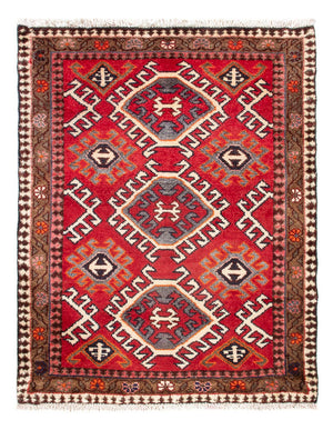 Turkaman-tæppe - 89 x 67 cm - rød