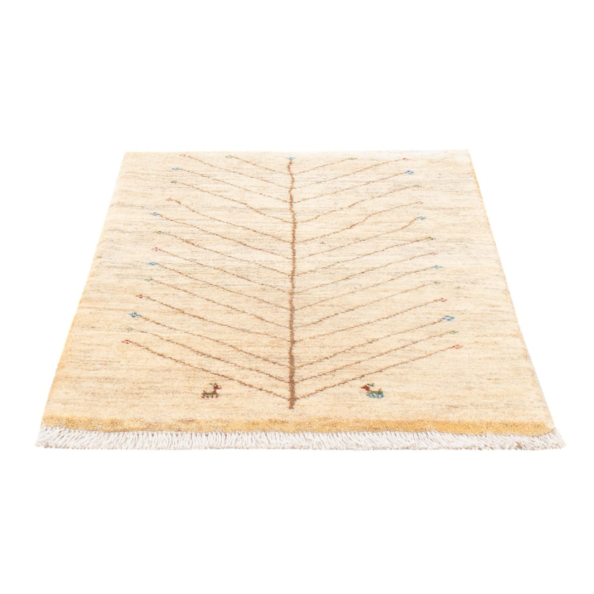 Gabbeh-tæppe - Persisk - 121 x 77 cm - naturlig hvid