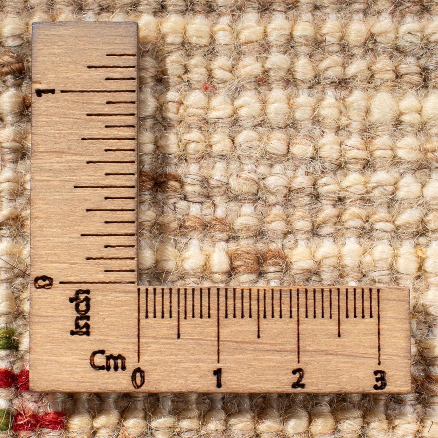 Gabbeh-tæppe - Persisk - 121 x 77 cm - naturlig hvid