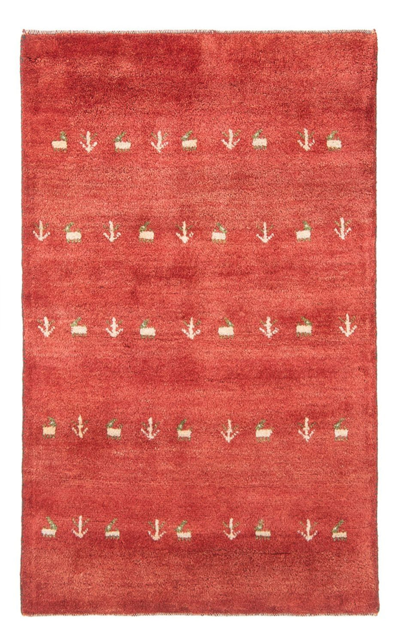 Gabbeh-tæppe - Persisk - 123 x 79 cm - rød