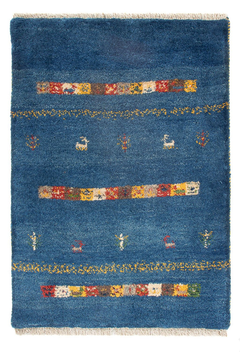 Gabbeh-tæppe - Persisk - 87 x 63 cm - flerfarvet