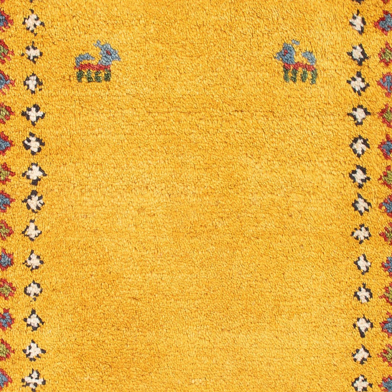 Gabbeh-tæppe - Persisk - 84 x 62 cm - guld