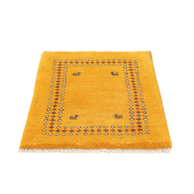 Gabbeh-tæppe - Persisk - 84 x 62 cm - guld