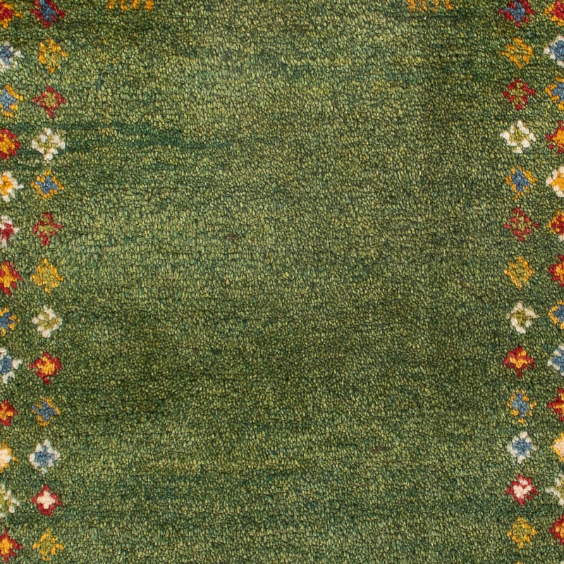 Gabbeh-tæppe - Persisk - 89 x 62 cm - havgrønt