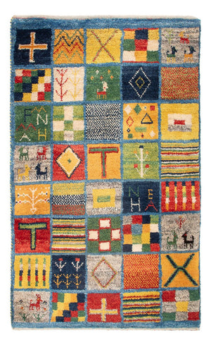 Gabbeh-tæppe - Persisk - 98 x 61 cm - flerfarvet