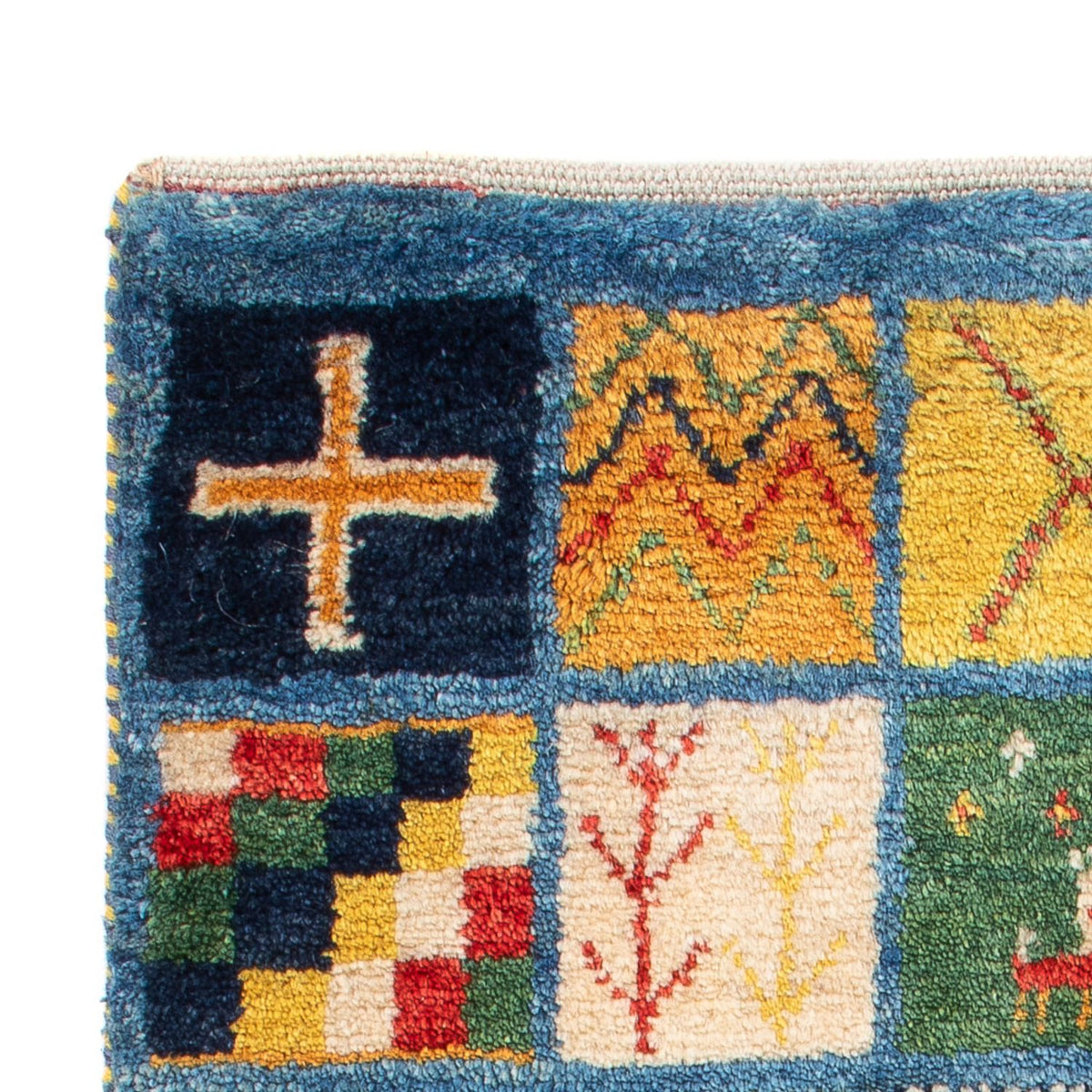 Gabbeh-tæppe - Persisk - 98 x 61 cm - flerfarvet