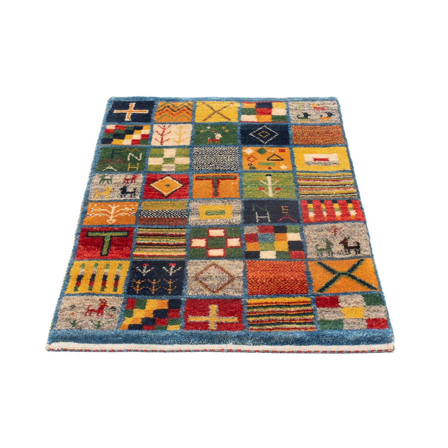 Gabbeh-tæppe - Persisk - 98 x 61 cm - flerfarvet