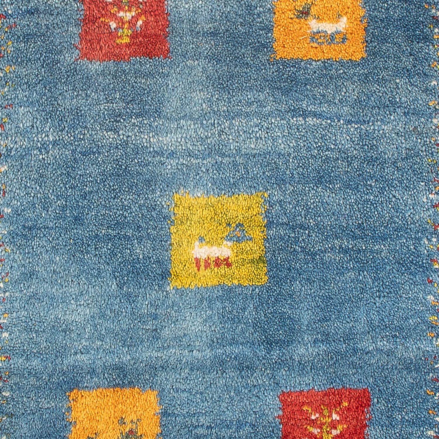 Gabbeh-tæppe - Persisk - 87 x 59 cm - flerfarvet