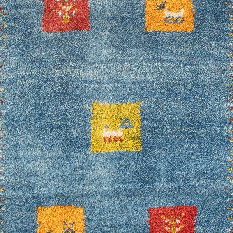 Gabbeh-tæppe - Persisk - 87 x 59 cm - flerfarvet