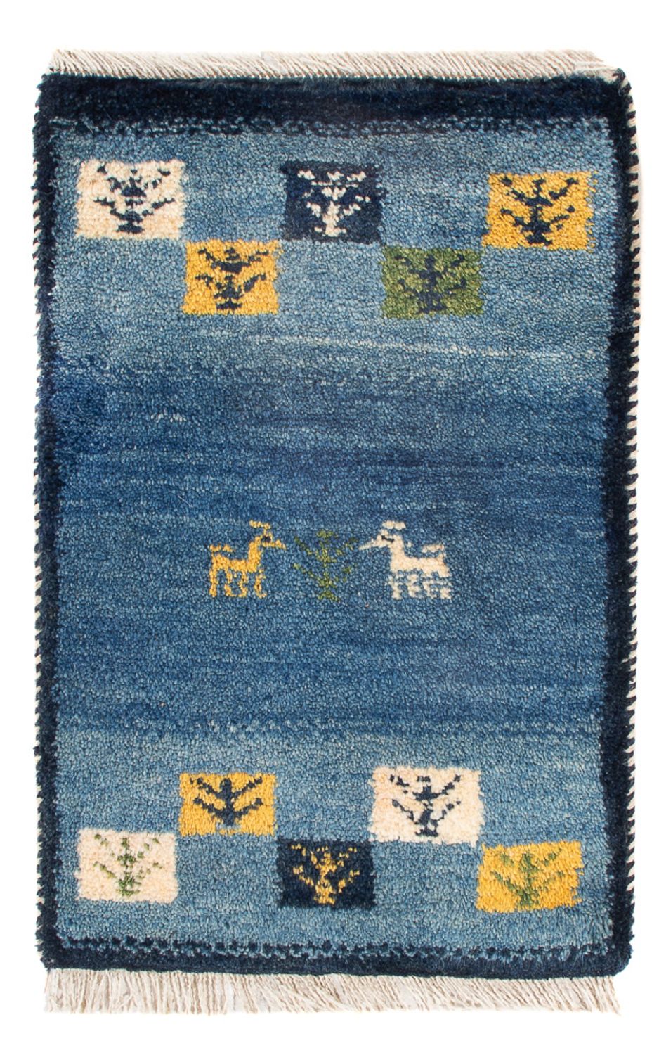 Gabbeh-tæppe - Persisk - 60 x 40 cm - flerfarvet