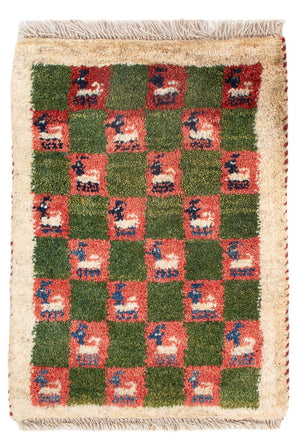 Gabbeh-tæppe - Persisk - 60 x 40 cm - flerfarvet