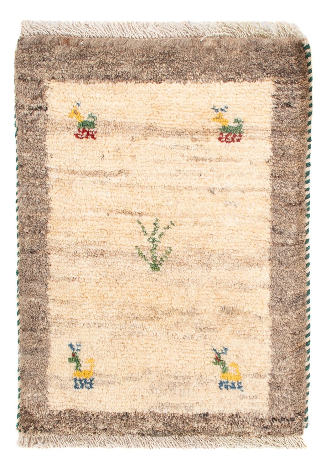 Gabbeh-tæppe - Persisk - 60 x 40 cm - beige