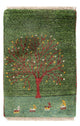 Persisk Gabbeh Tæppe 60x40cm - Perserteppich Wollteppich