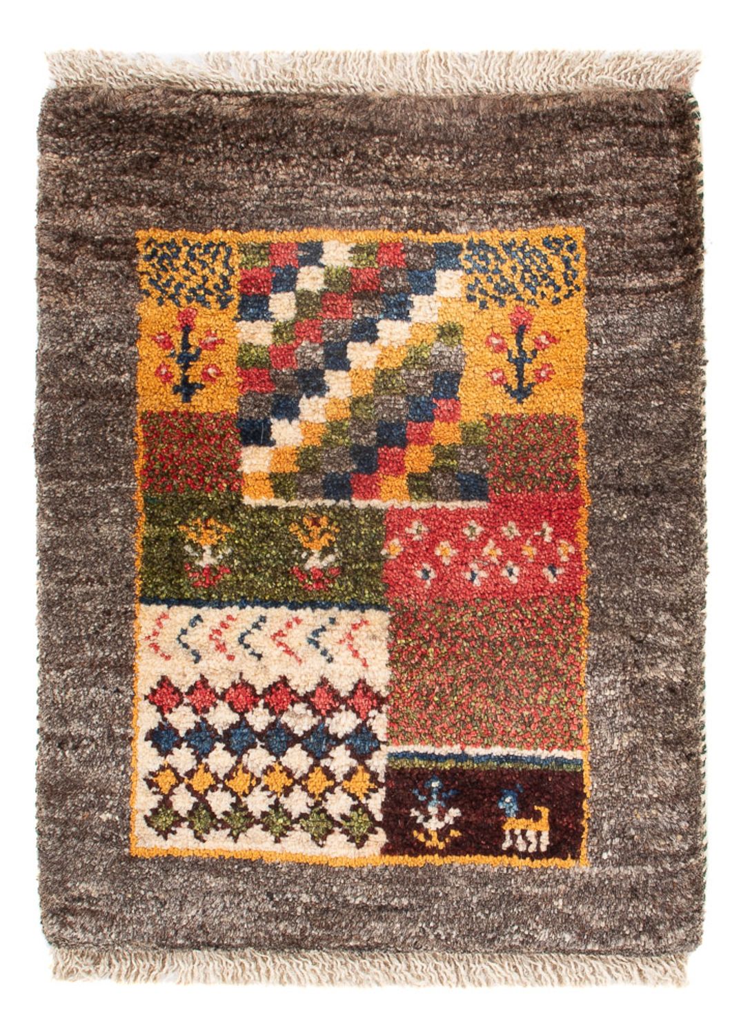 Gabbeh-tæppe - Persisk - 60 x 40 cm - flerfarvet