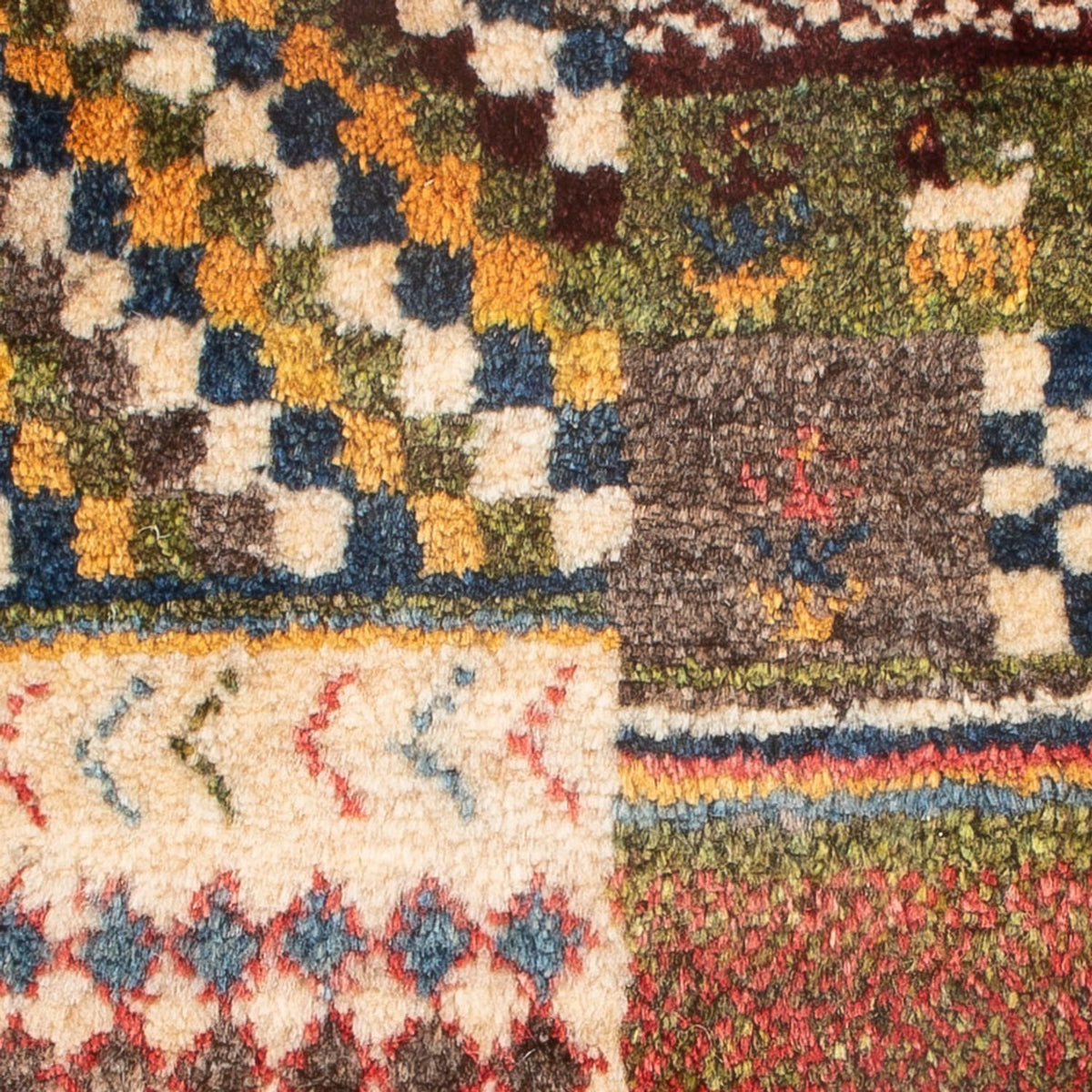 Gabbeh-tæppe - Persisk - 60 x 40 cm - flerfarvet