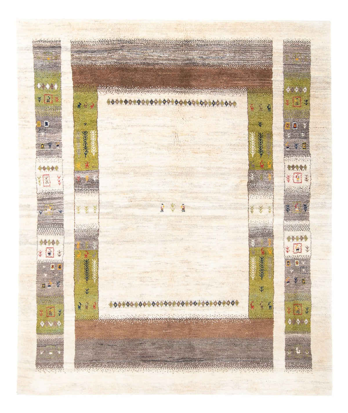Gabbeh-tæppe - Persisk - 245 x 200 cm - creme