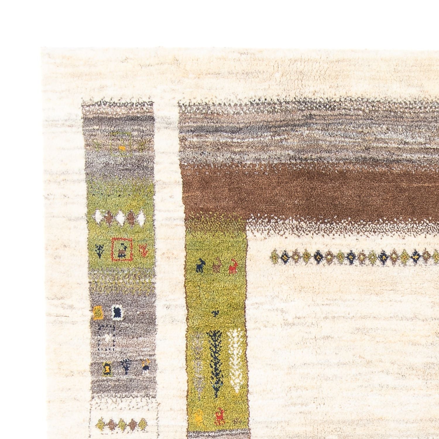 Gabbeh-tæppe - Persisk - 245 x 200 cm - creme