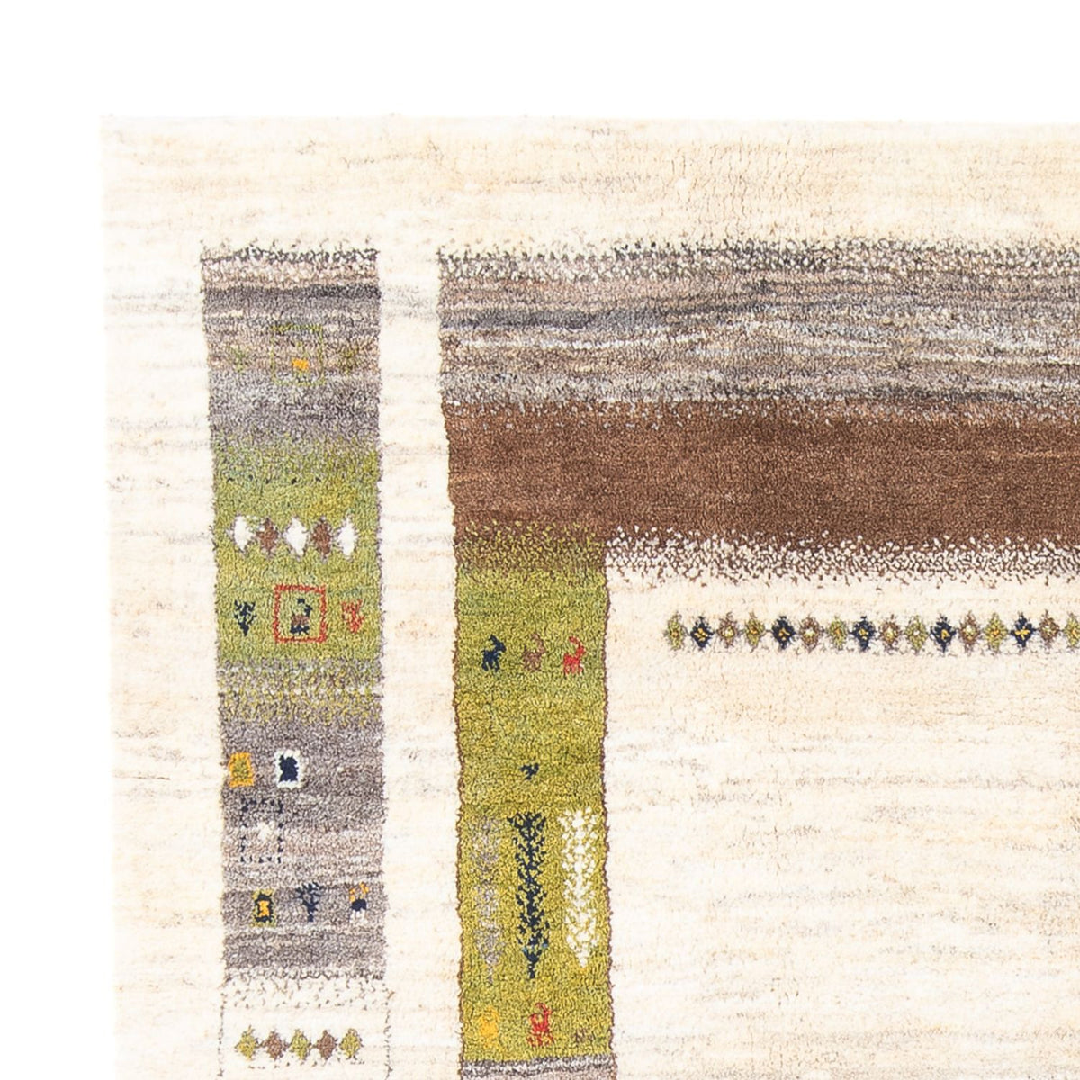 Gabbeh-tæppe - Persisk - 245 x 200 cm - creme