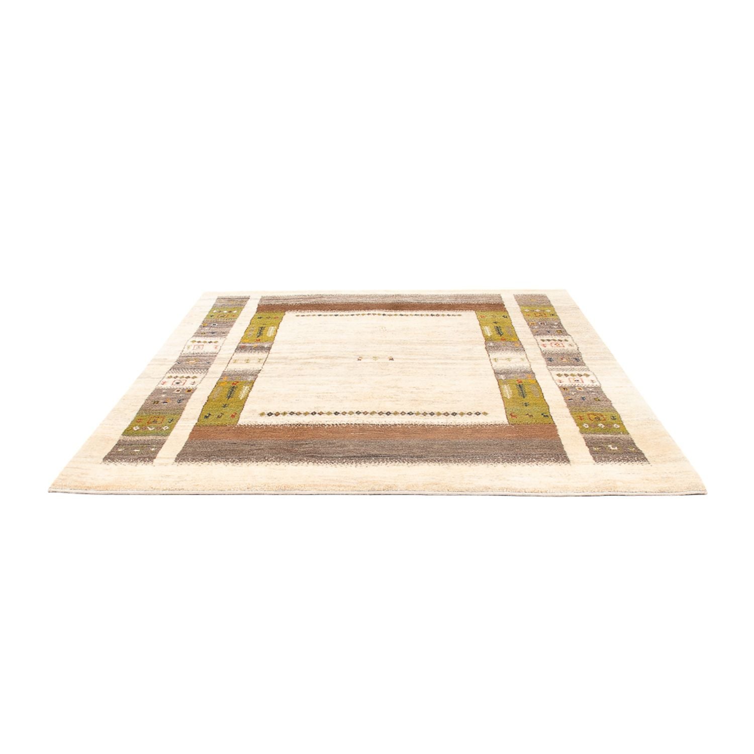 Gabbeh-tæppe - Persisk - 245 x 200 cm - creme