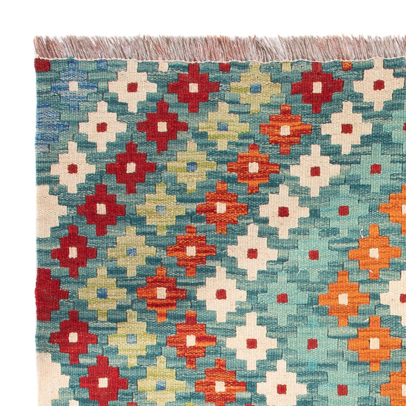 Kelim Carpet - Splash firkantet  - 88 x 90 cm - flerfarvet