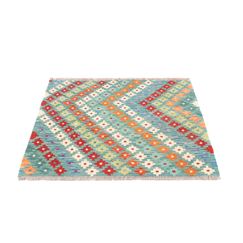 Kelim Carpet - Splash firkantet  - 88 x 90 cm - flerfarvet