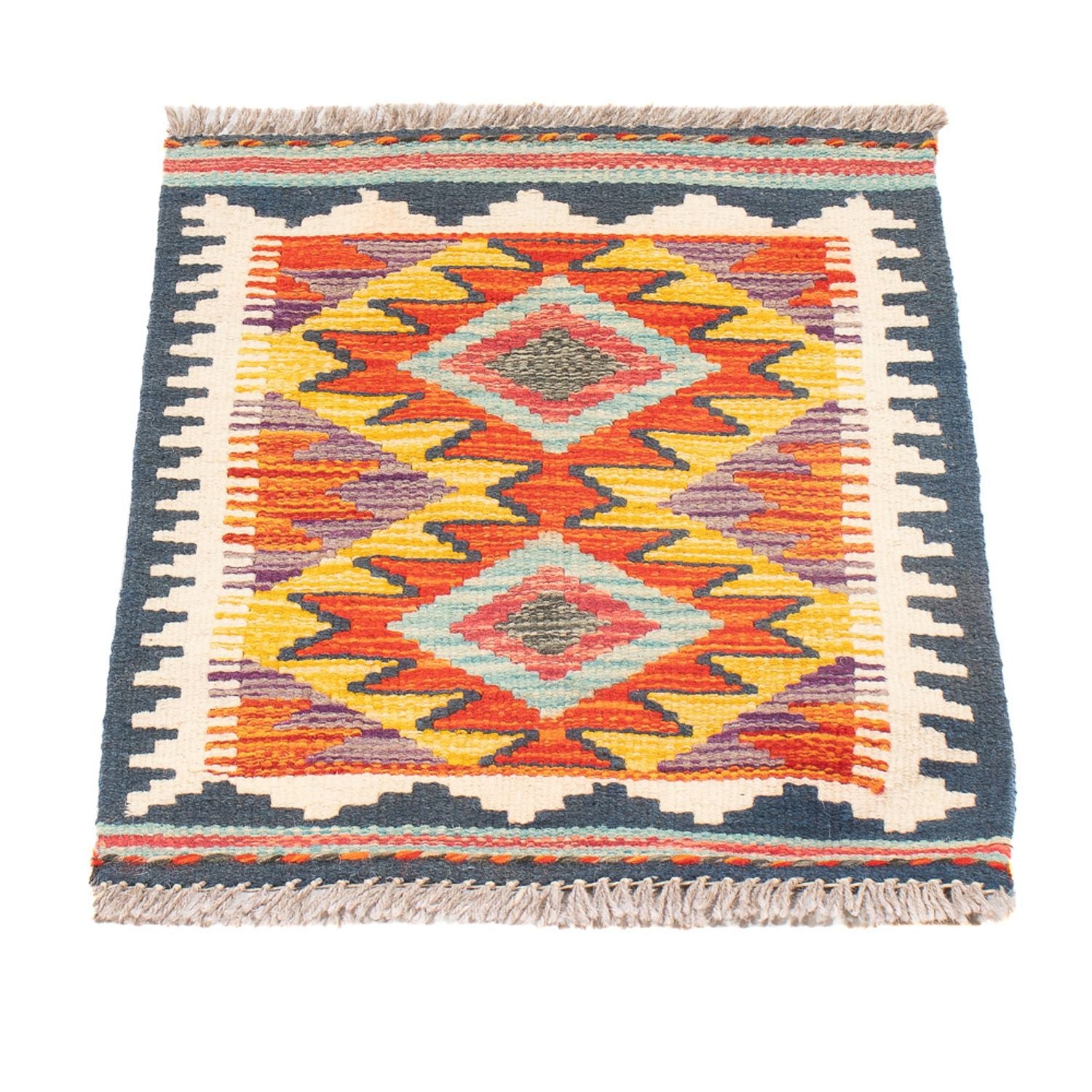 Kelim Carpet - Splash - 60 x 40 cm - flerfarvet