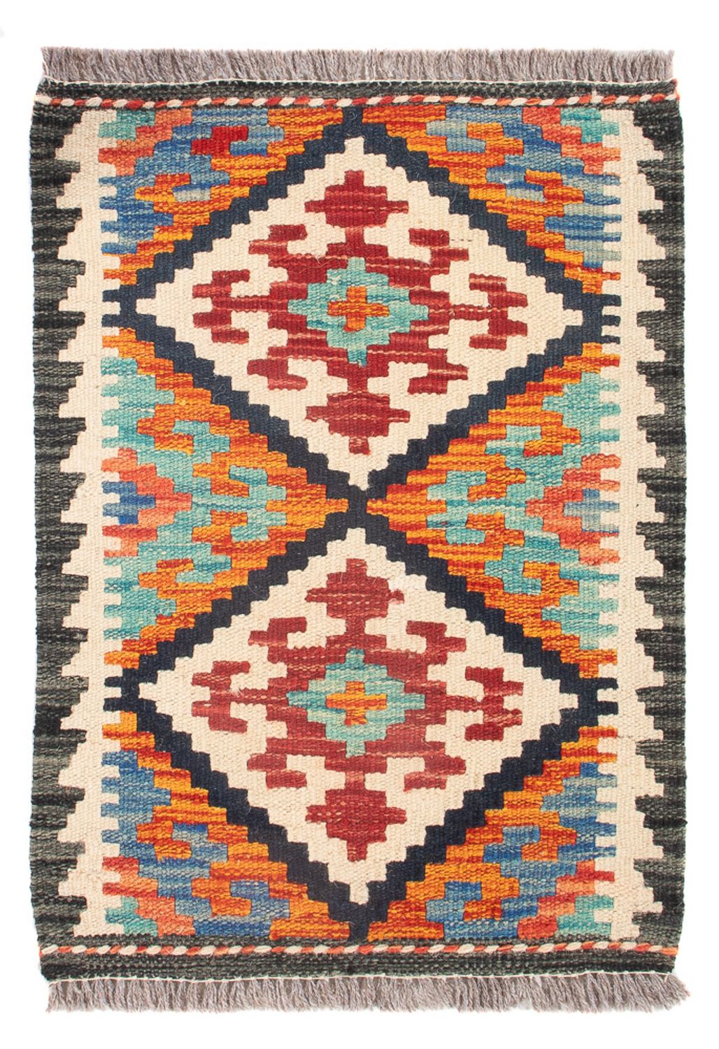 Kelim Carpet - Splash - 60 x 40 cm - flerfarvet