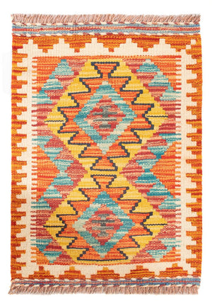 Kelim Carpet - Splash - 60 x 40 cm - flerfarvet