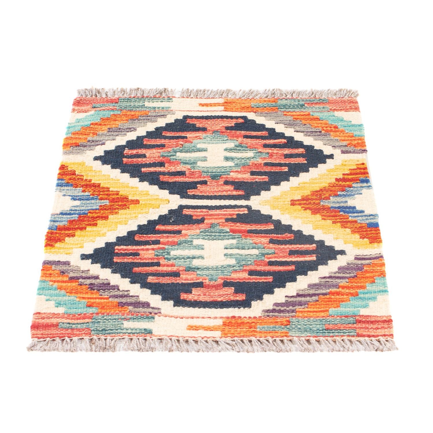 Kelim Carpet - Splash - 60 x 40 cm - flerfarvet