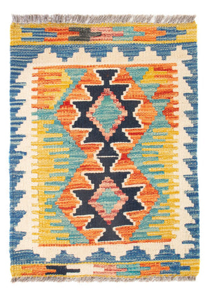 Kelim Carpet - Splash - 60 x 40 cm - flerfarvet