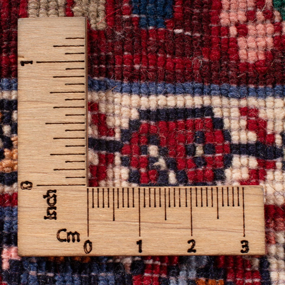 Persisk tæppe - Bijar - 80 x 52 cm - bordeaux rød