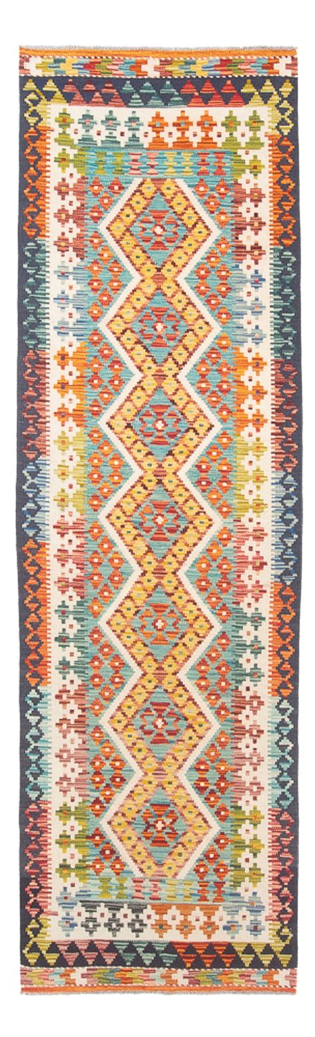 Løber Kelim Carpet - Splash - 280 x 85 cm - flerfarvet