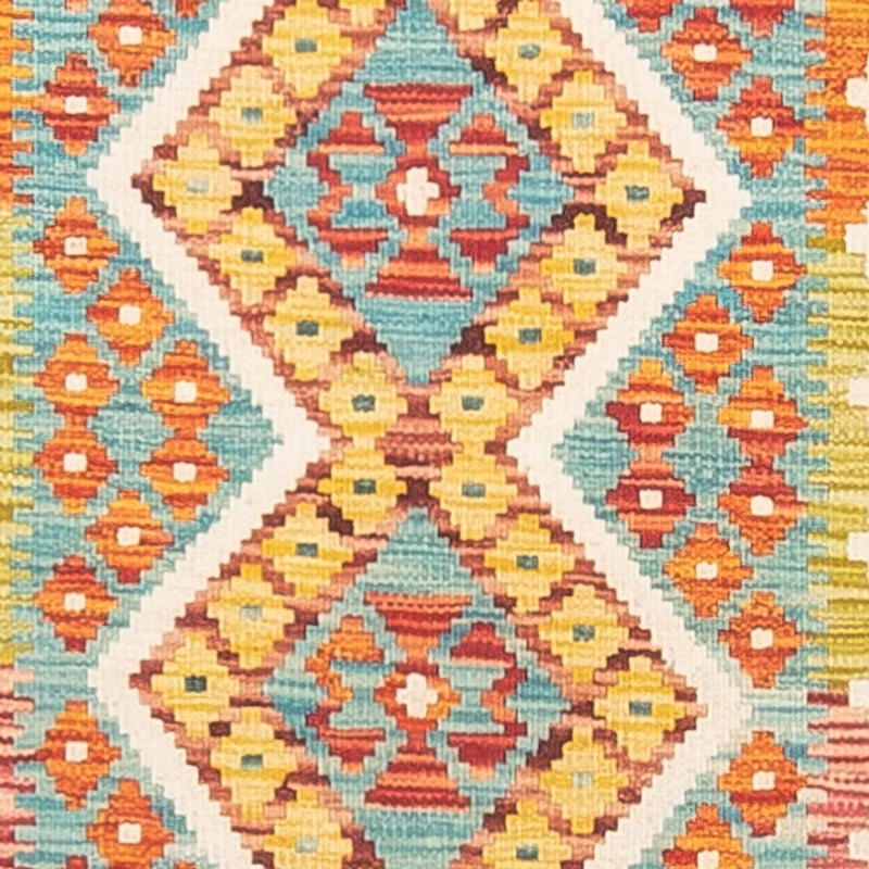 Løber Kelim Carpet - Splash - 280 x 85 cm - flerfarvet