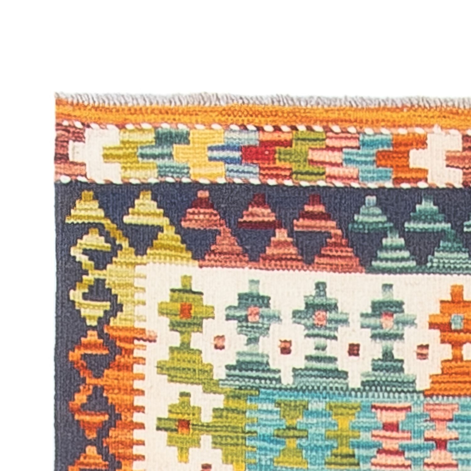 Løber Kelim Carpet - Splash - 280 x 85 cm - flerfarvet
