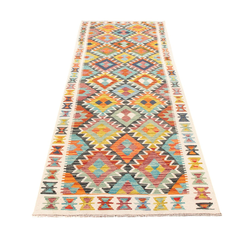 Løber Kelim Carpet - Splash - 281 x 80 cm - flerfarvet