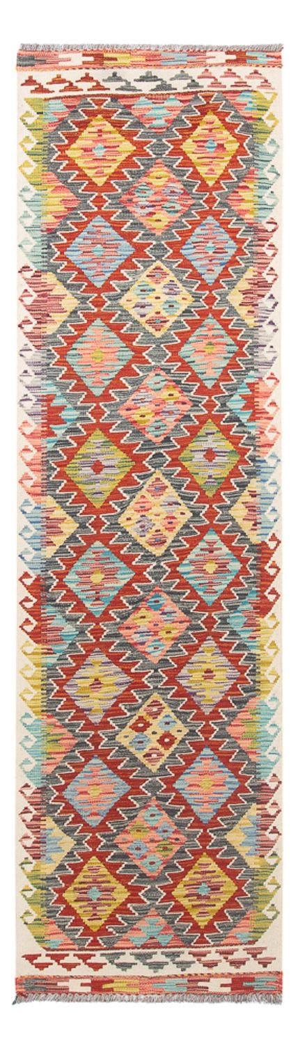 Løber Kelim Carpet - Splash - 286 x 78 cm - flerfarvet
