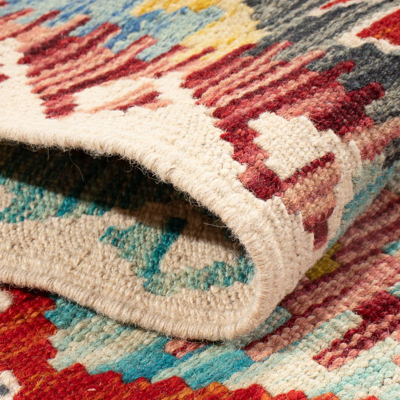 Løber Kelim Carpet - Splash - 286 x 78 cm - flerfarvet