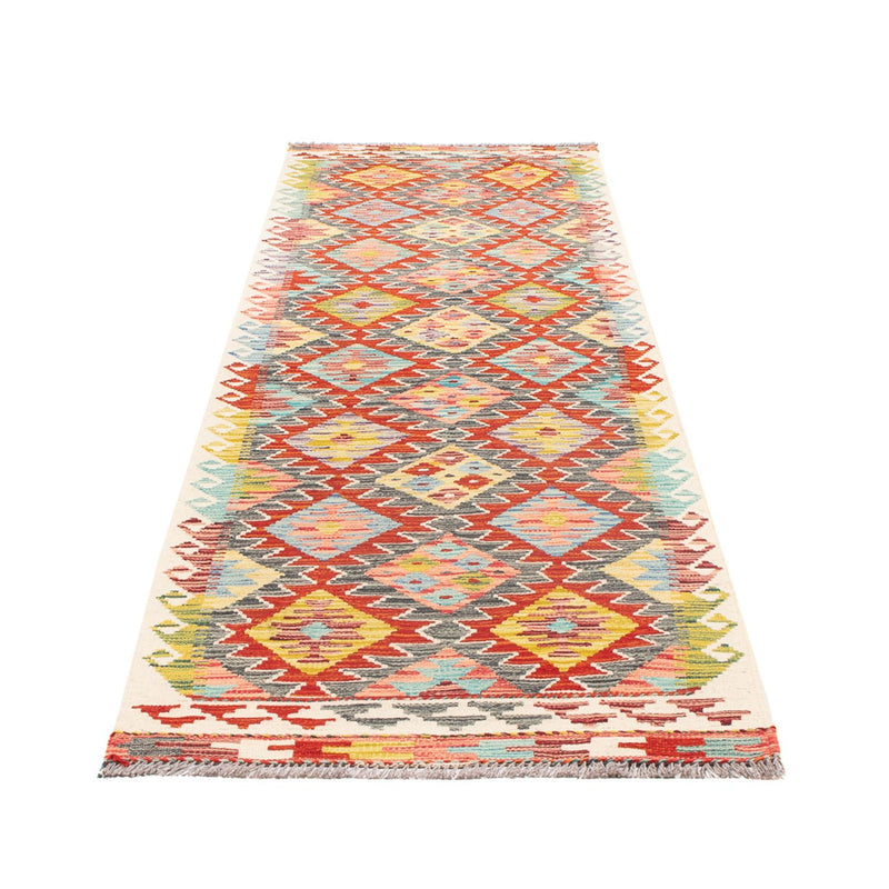 Løber Kelim Carpet - Splash - 286 x 78 cm - flerfarvet