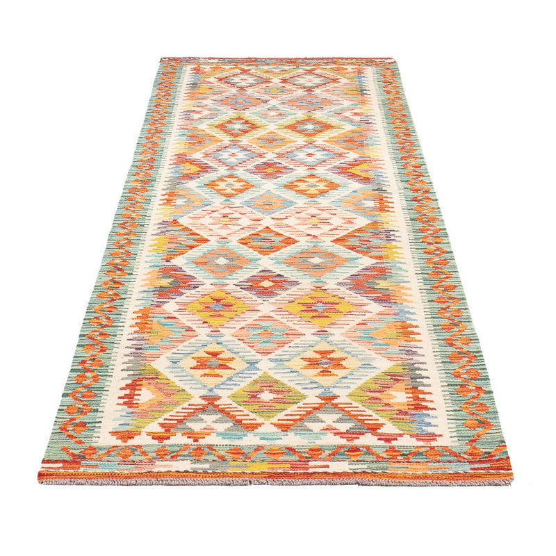 Løber Kelim Carpet - Splash - 297 x 80 cm - flerfarvet