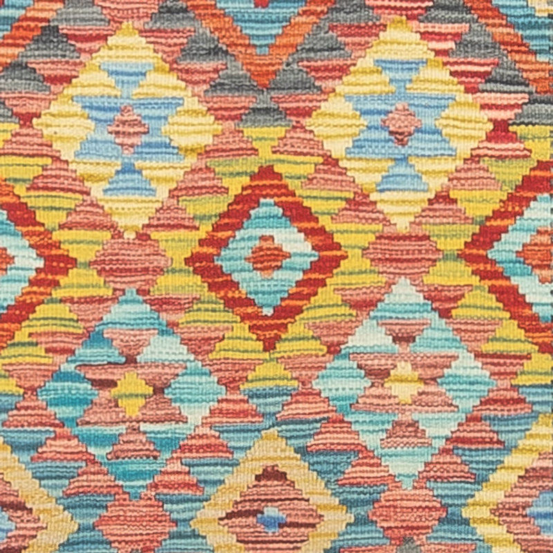 Løber Kelim Carpet - Splash - 232 x 80 cm - flerfarvet