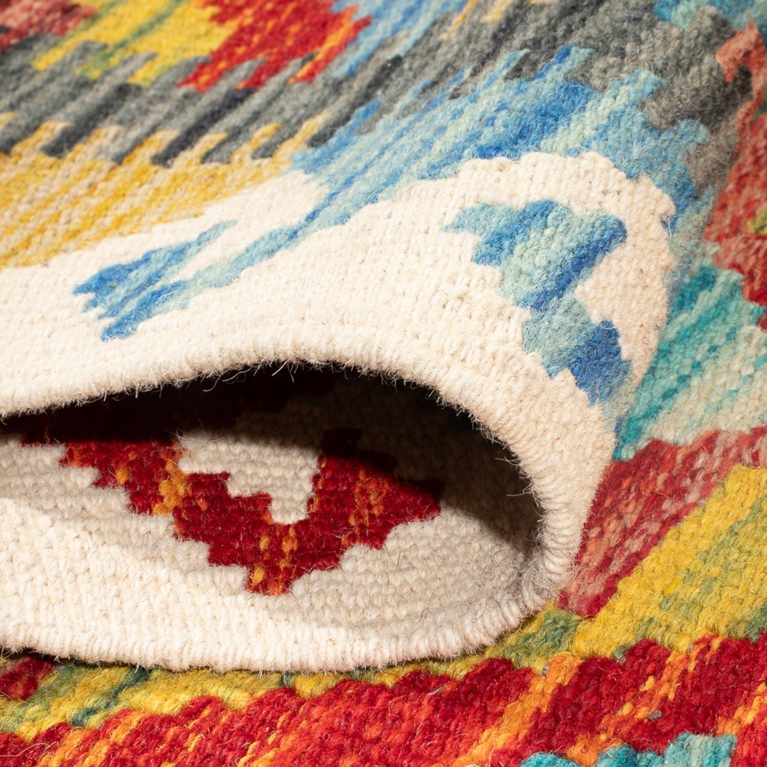 Løber Kelim Carpet - Splash - 232 x 80 cm - flerfarvet