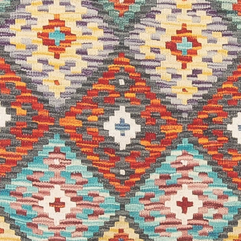 Løber Kelim Carpet - Splash - 255 x 74 cm - flerfarvet