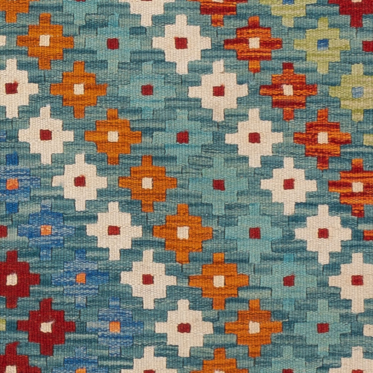 Kelim Carpet - Splash - 90 x 88 cm - flerfarvet