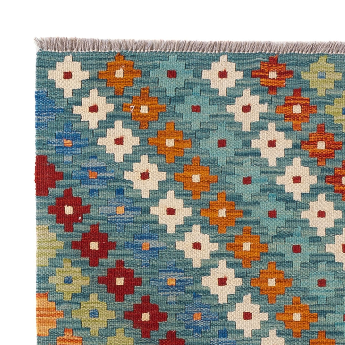 Kelim Carpet - Splash - 90 x 88 cm - flerfarvet