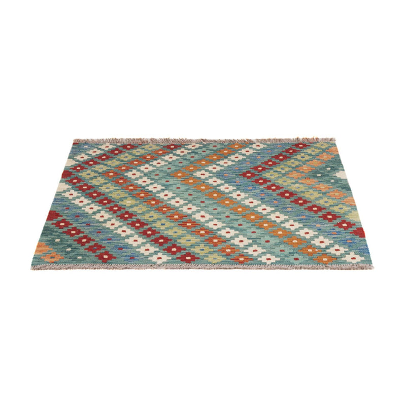 Kelim Carpet - Splash - 90 x 88 cm - flerfarvet